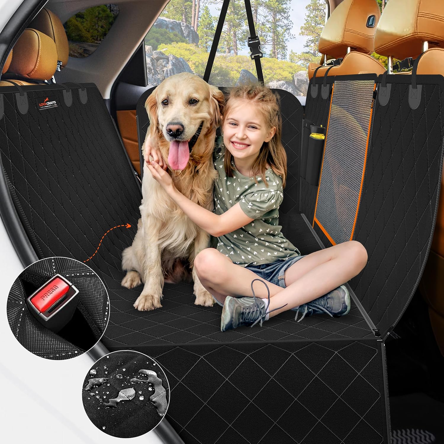 Detalle 2 de Dog Car Seat Covers 600D Waterproof