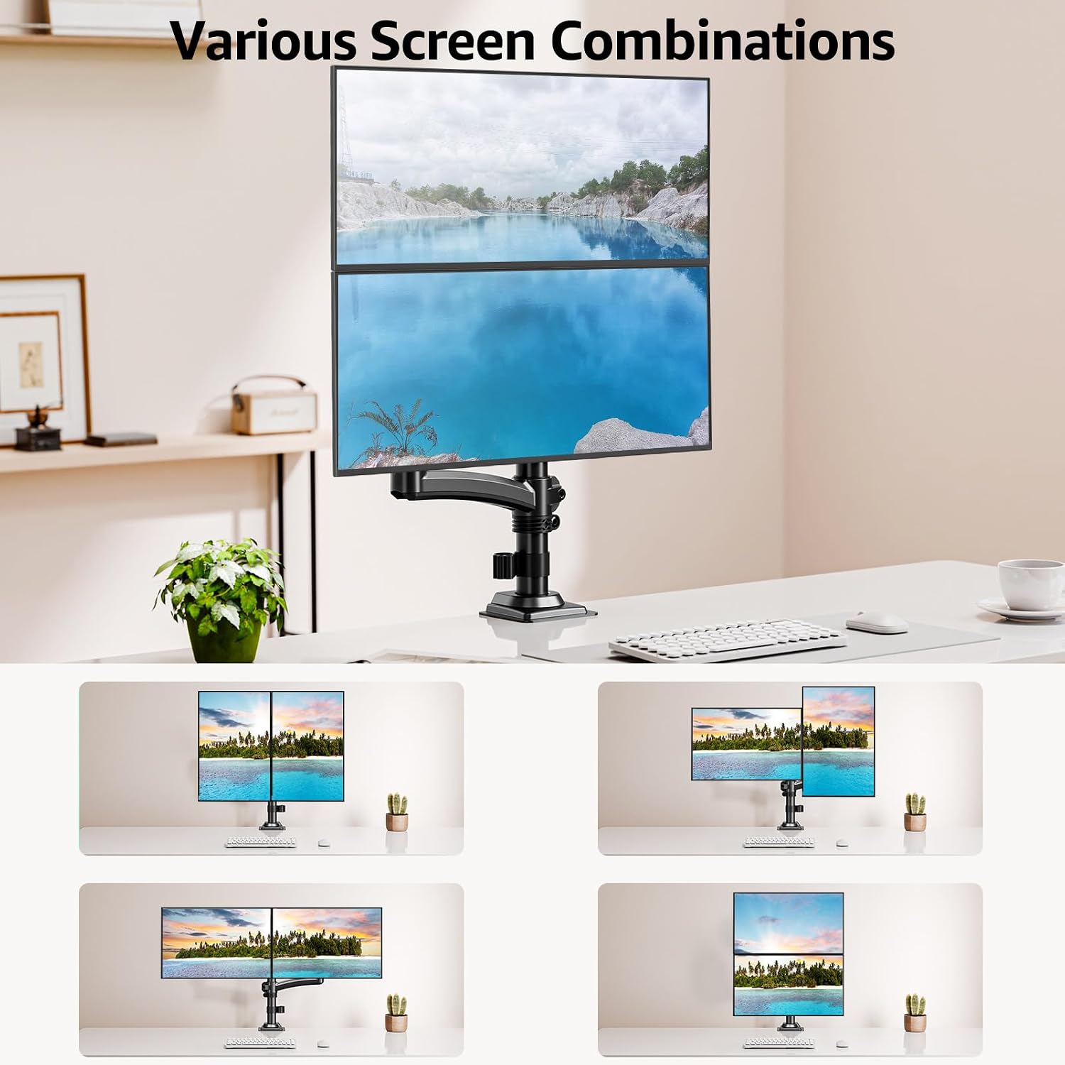 Thumbnail 4 de MOUNTUP EU6016B dual monitor arm 675mm height