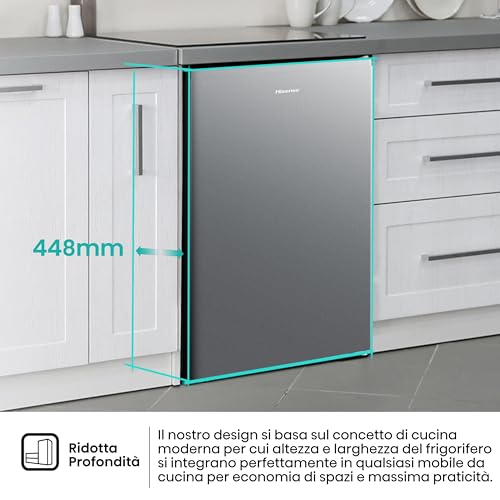 Detalle de Hisense MUR48092SE Frigorifero monoporta da 94 L: stile sobrio e praticità quotidiana