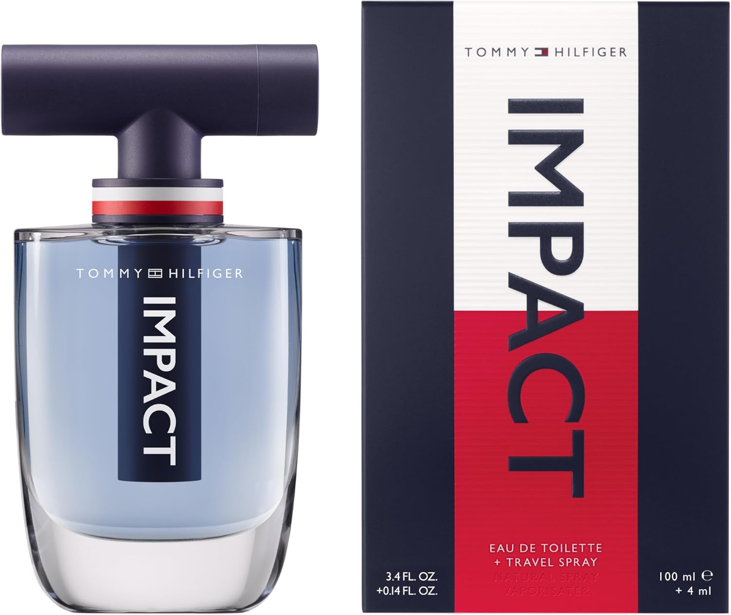 Detalle de Tommy Hilfiger Impact Eau de Toilette for Men (100 ml) – aromatic woody with citrus and spice