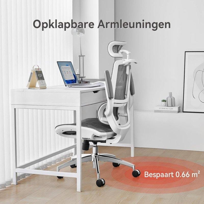Detalle 2 de Silla Ergonómica Sihoo M59as con reposabrazos 3D abatibles y malla alta calidad