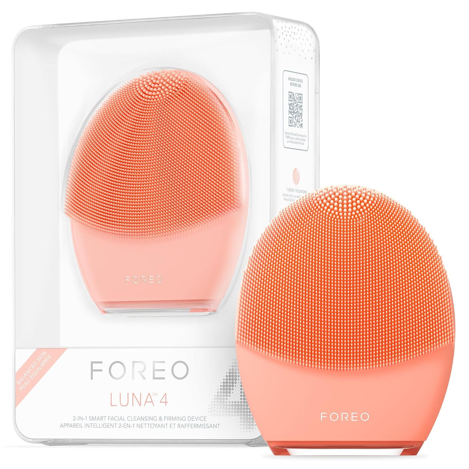 Detalle de FOREO Luna 4 Face Cleansing Brush: Firming Massager for Everyday Anti-Aging Skincare