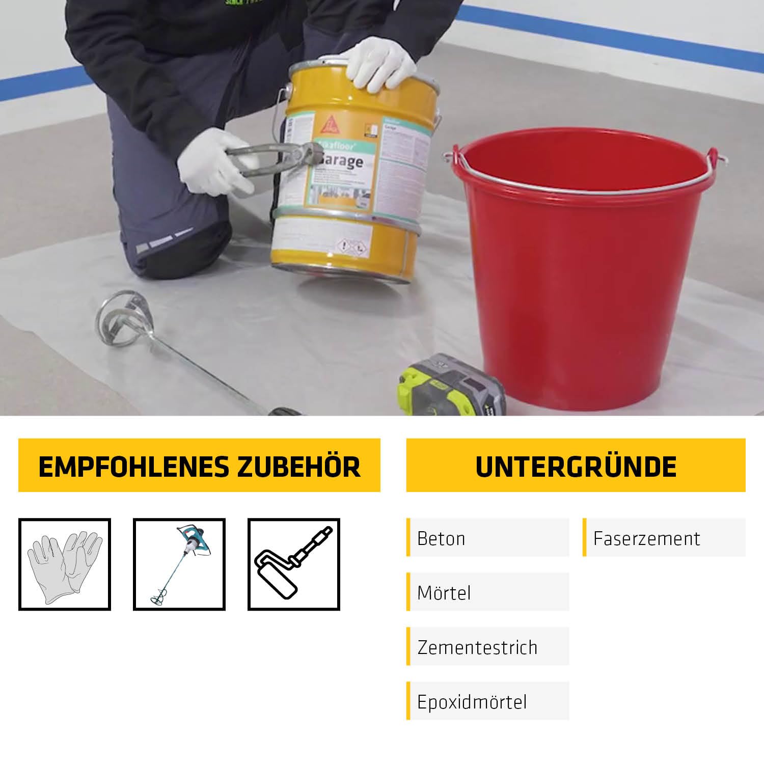Thumbnail 4 de Sika Sikafloor Garage Kieselgrau (RAL 7032) Epoxidharz-Bodenbeschichtung – 6 kg