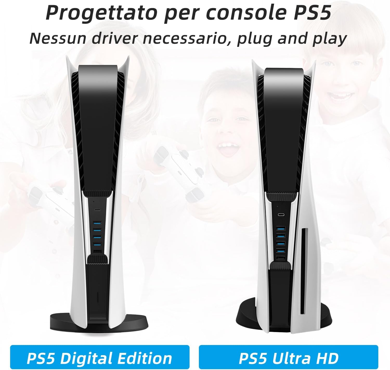 Thumbnail 2 de Mcbazel PS5 Console Hub 5 porte USB