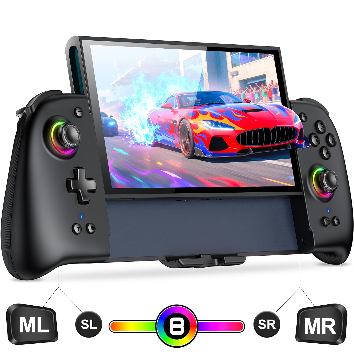 Detalle de Gammeefy Wireless Switch Controller with Hall Effect Joysticks