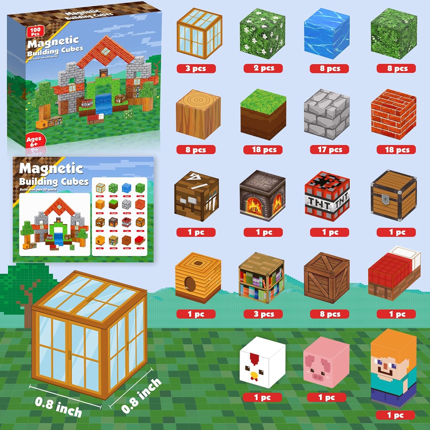 Thumbnail 1 de Annexfun Magnetic Blocks 100PCS STEM