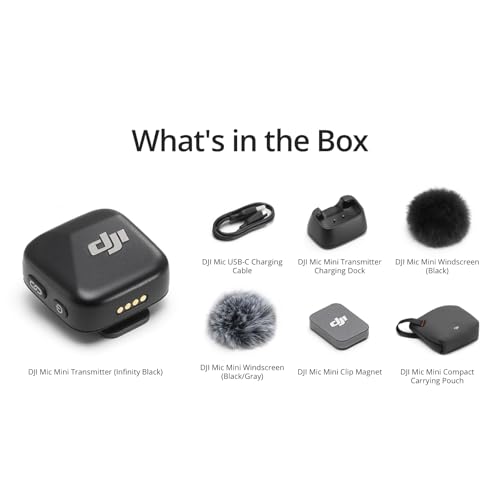 Detalle 2 de DJI Mic Mini Transmitter (Infinity Black) — Ultralight, Detail-Rich Audio