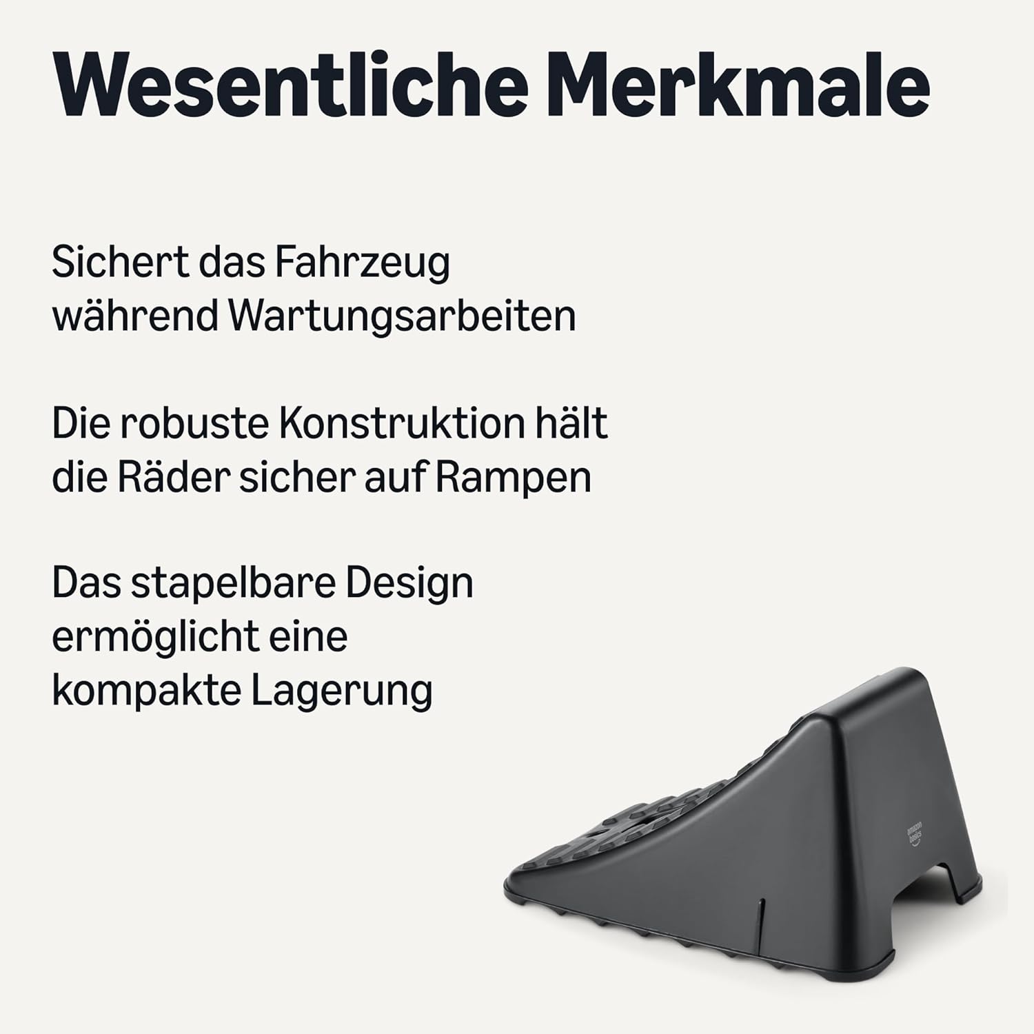 Thumbnail 1 de Amazon Basics Unterlegkeile für Autos – 2er-Set, Kunststoff, Einheitsgröße, Schwarz