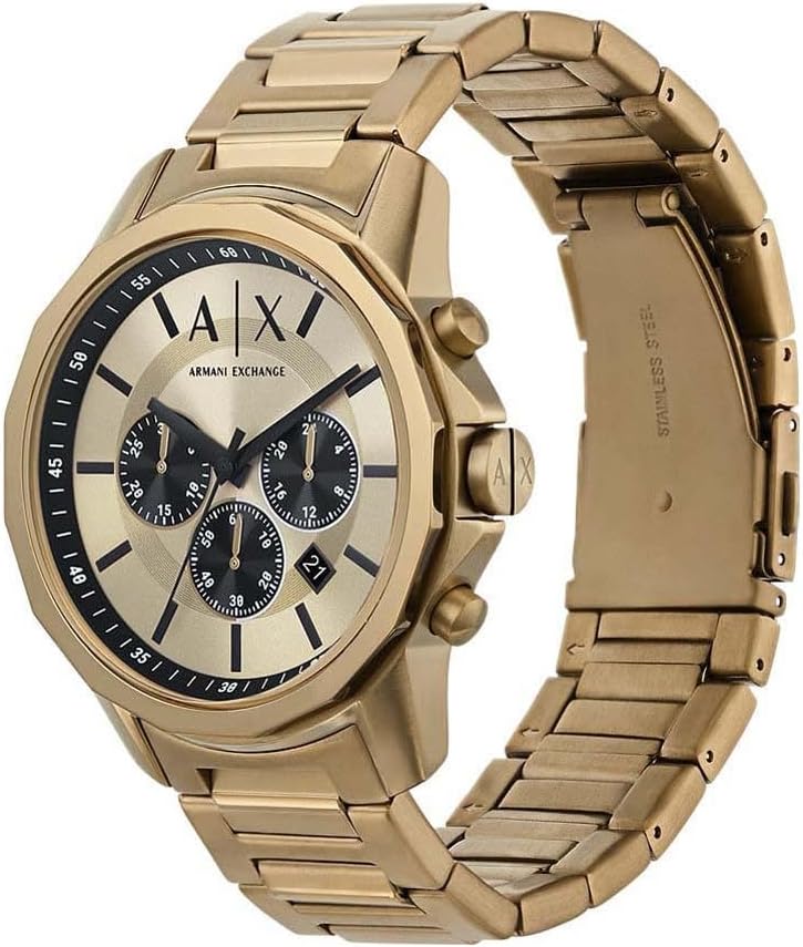 Thumbnail 3 de Armani Exchange goldfarbene Herren-Uhr mit Quarz-Chronographenwerk und 44 mm Edelstahlband