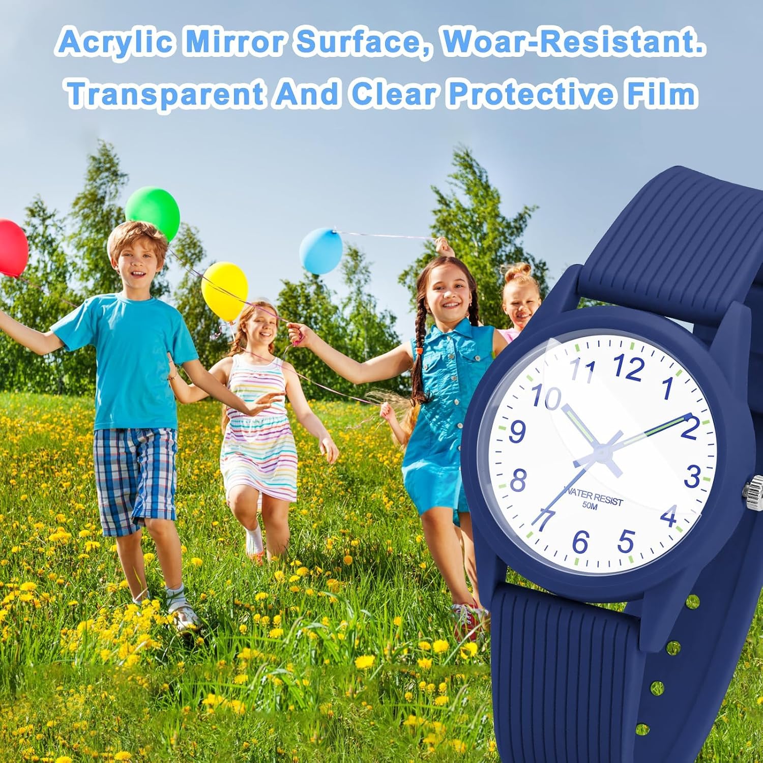 Thumbnail 2 de SOCICO Kids Analog Watch for Boys & Girls – 50M Waterproof, Easy to Read, Blue
