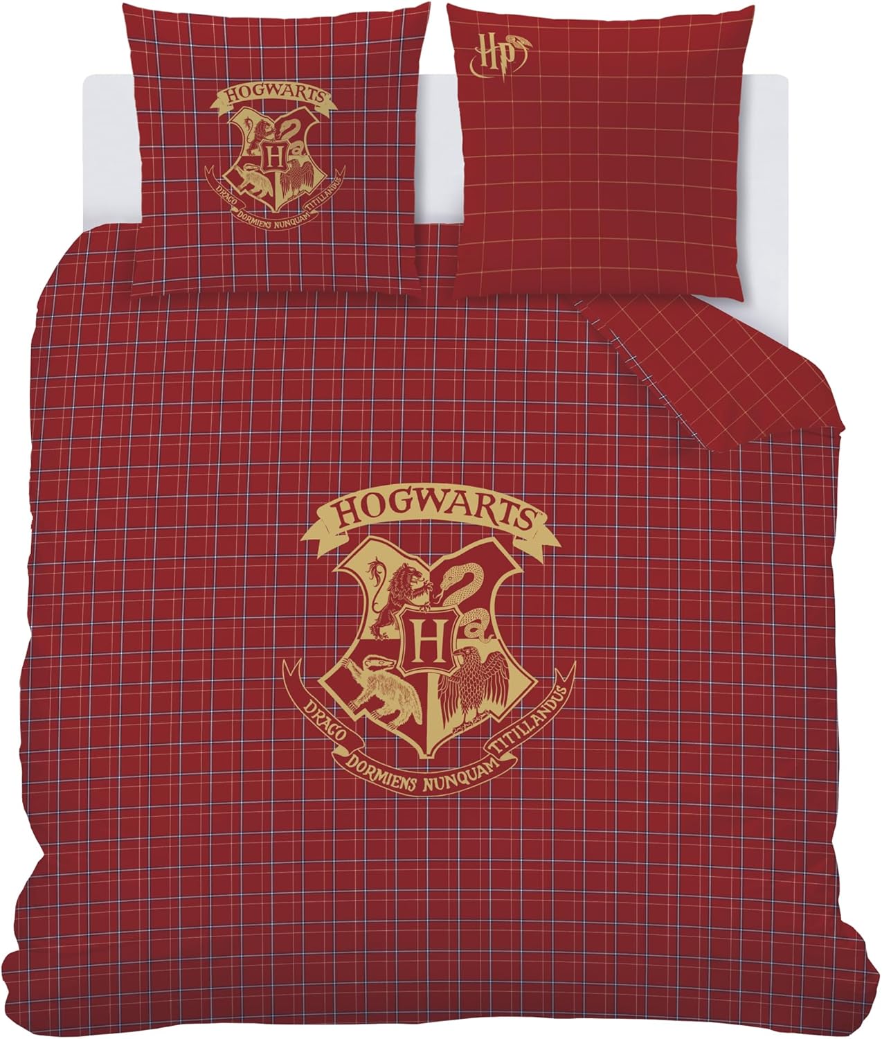 Thumbnail 4 de Parure de lit enfant 1 personne Harry Potter Tartan CTI – Housse de couette 140x200 + taie 63x63 en flanelle de coton