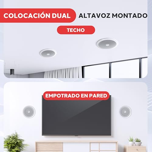 Thumbnail 2 de Pyle Altavoces Empotrables Techo 8” con Tweeter Titanium 🎶