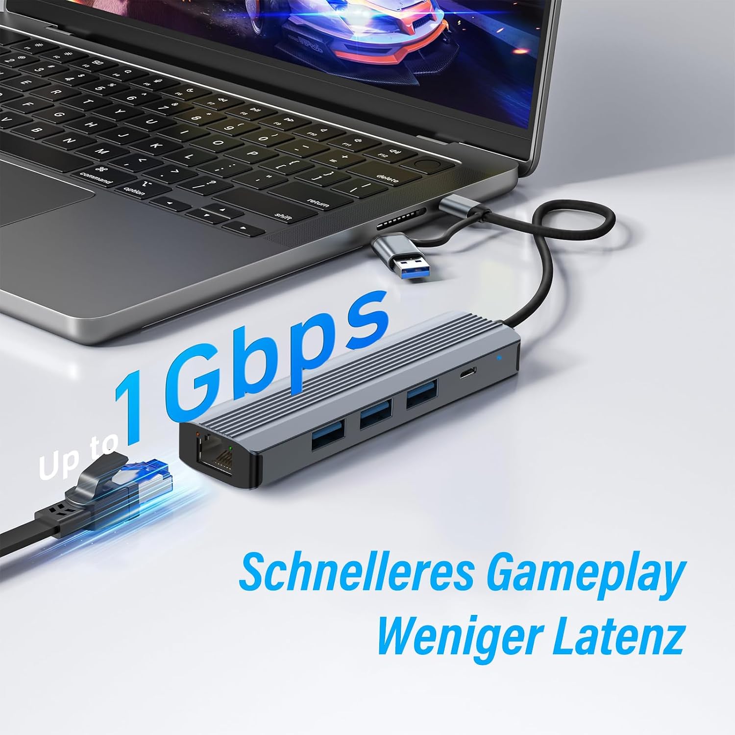 Thumbnail 3 de USB-LAN Adapter mit Gigabit Ethernet 1.000 Mbit/s