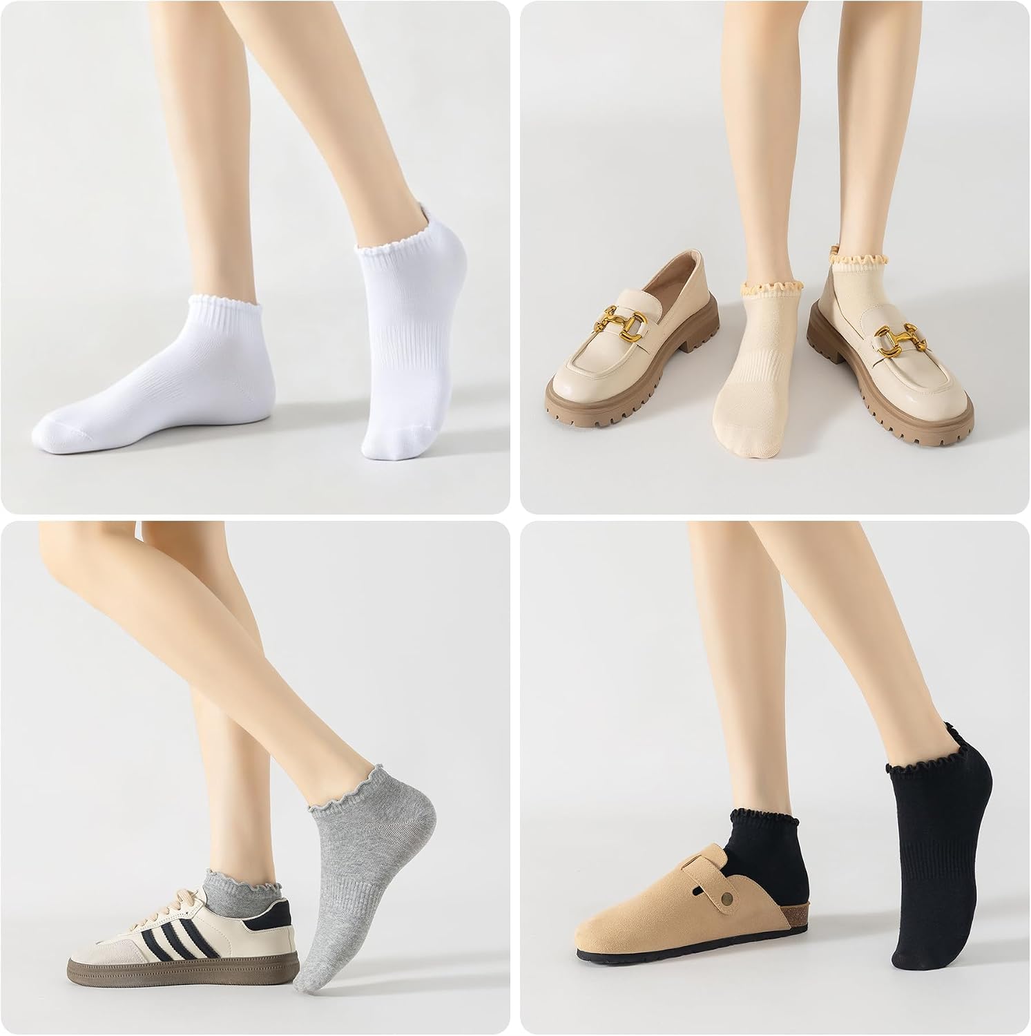 Detalle de Fandecie Women's No-Show Socks, Cotton