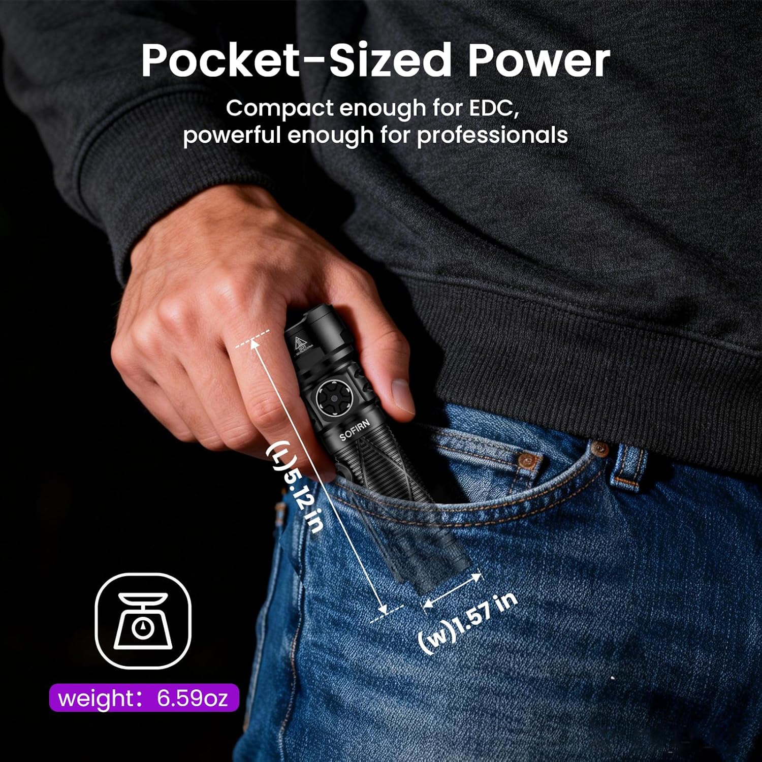 Thumbnail 6 de Sofirn SR15 UV Torch: 365 nm Black Light for Precision Detection