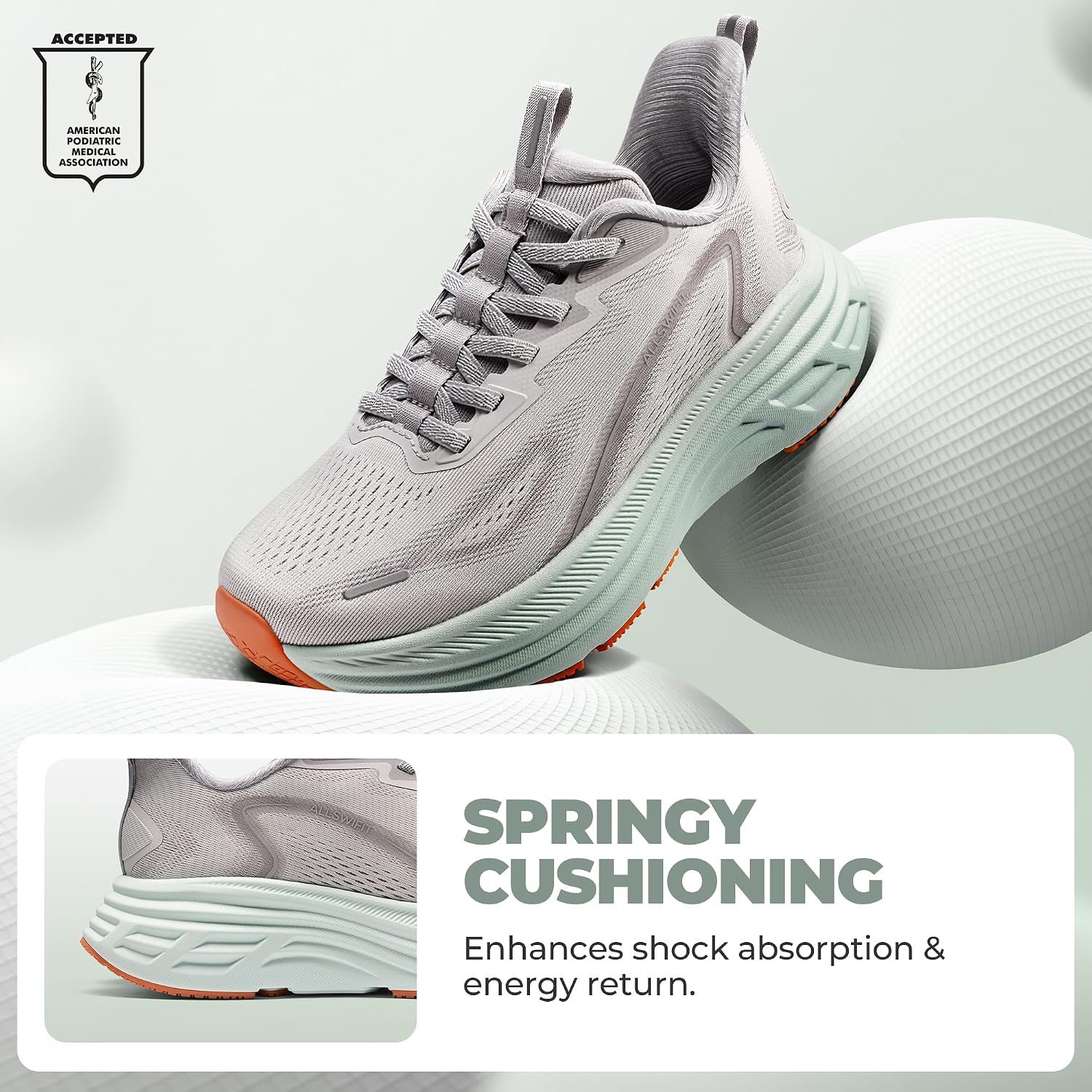 Detalle de ALLSWIFIT Women's Slip On Walking Shoes: Hands-Free Cushioning & Everyday Comfort