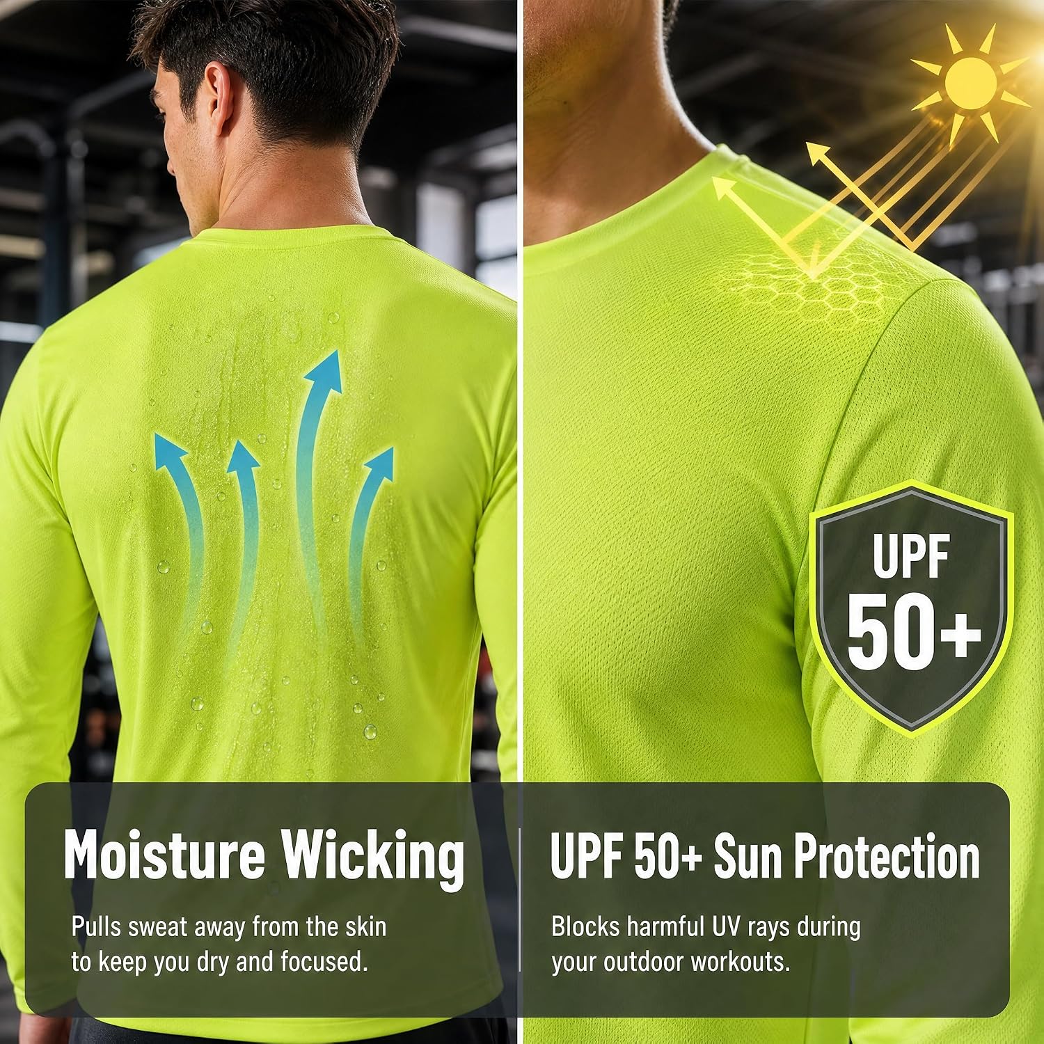Detalle de TanBridge Men's Rash Guard Shirt UPF 50+
