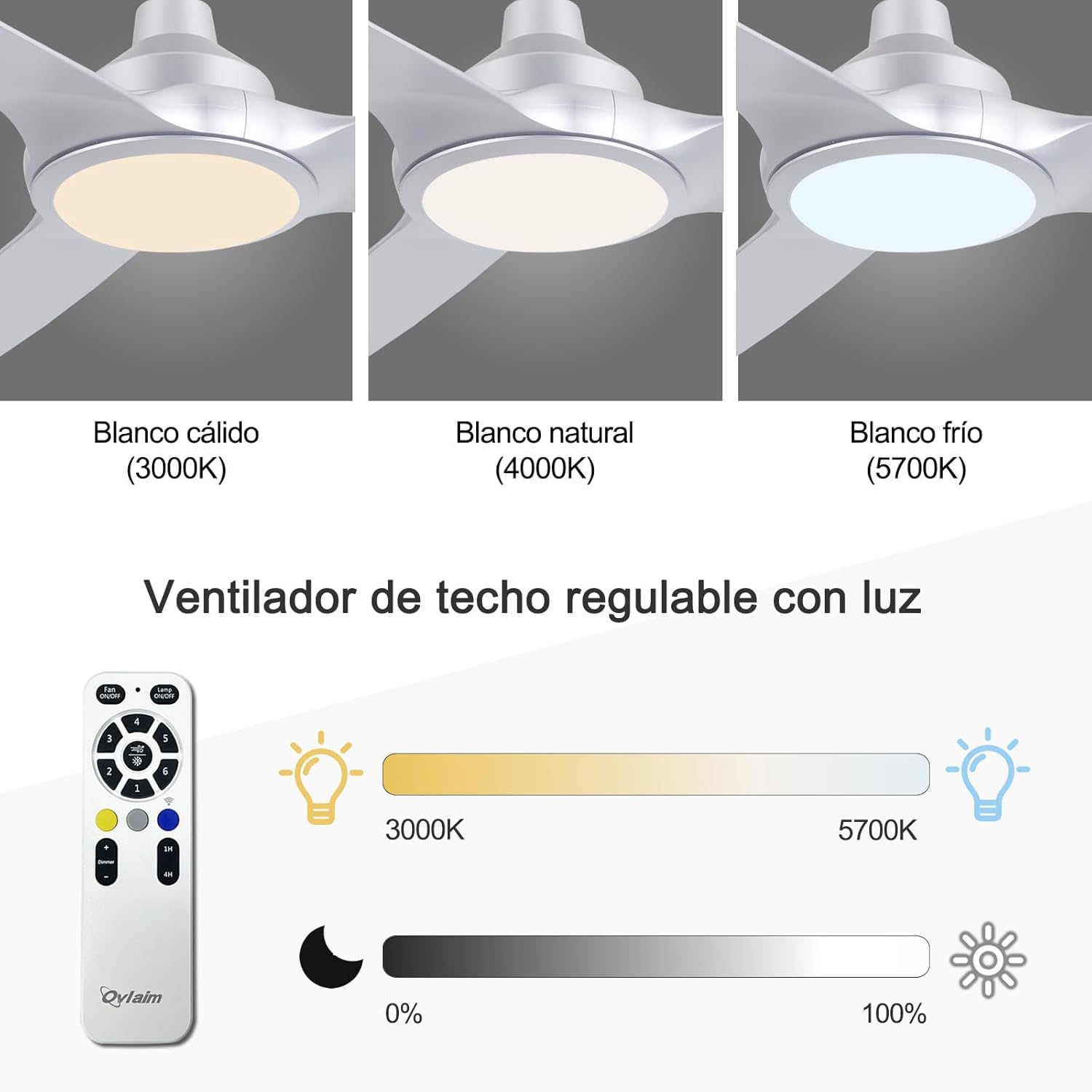 Thumbnail 2 de Ovlaim 132 cm ventilador techo inteligente