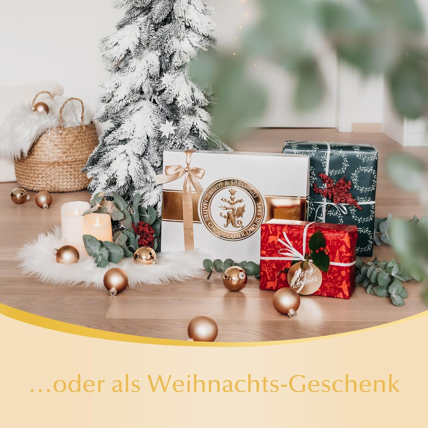 Detalle de Lindt Lindor Classic Box – 1568 g mit 126 Kugeln in 8 Sorten (Milch, Feinherb, Weiß, Haselnuss, 60 %, Pistazie, Stracciatella, Cocos)
