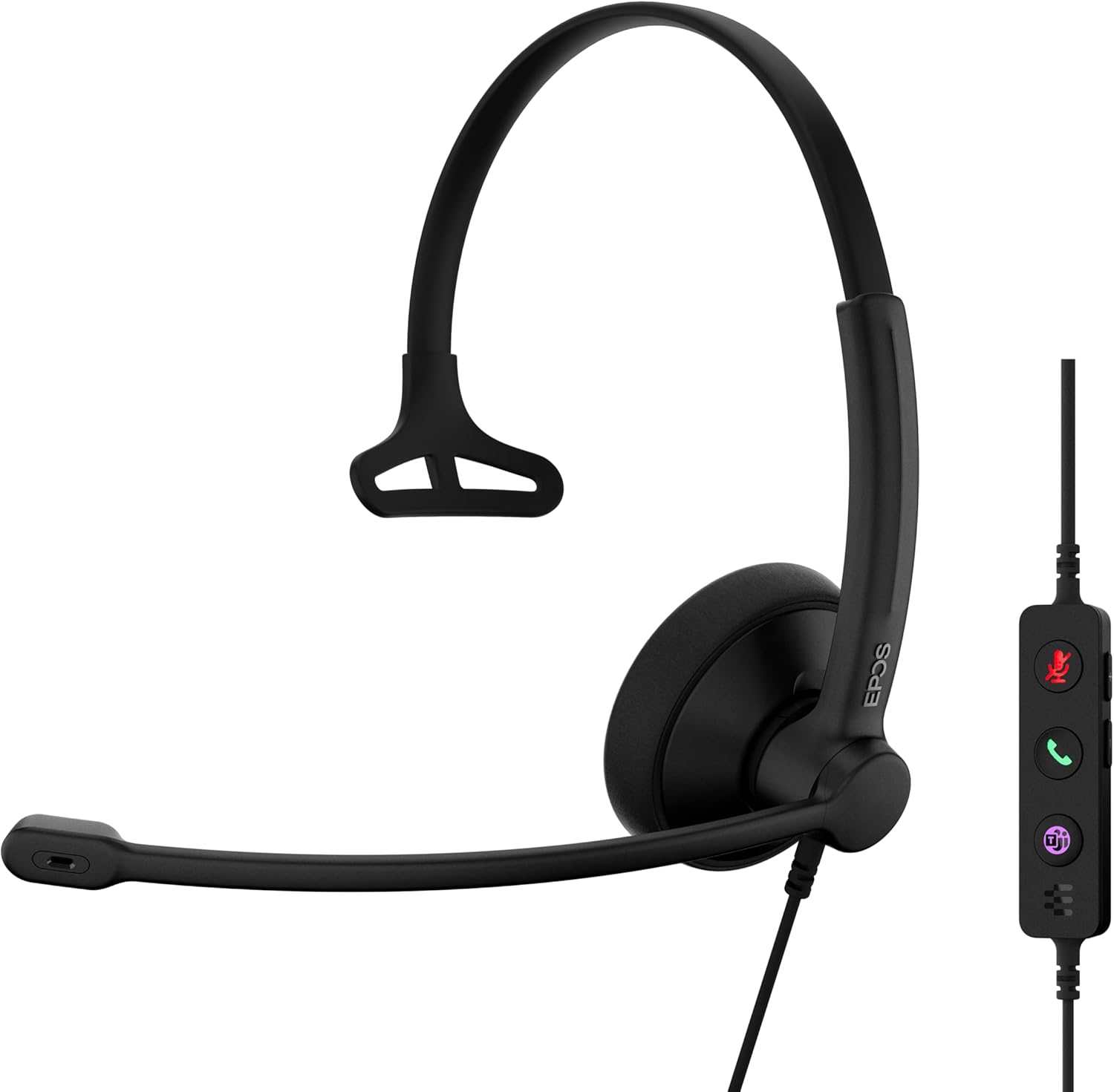 Thumbnail 3 de EPOS Impact 100 MS Mono-Headset mit Mikrofon – Microsoft Teams zertifiziert, USB‑C & USB‑A, Schwarz