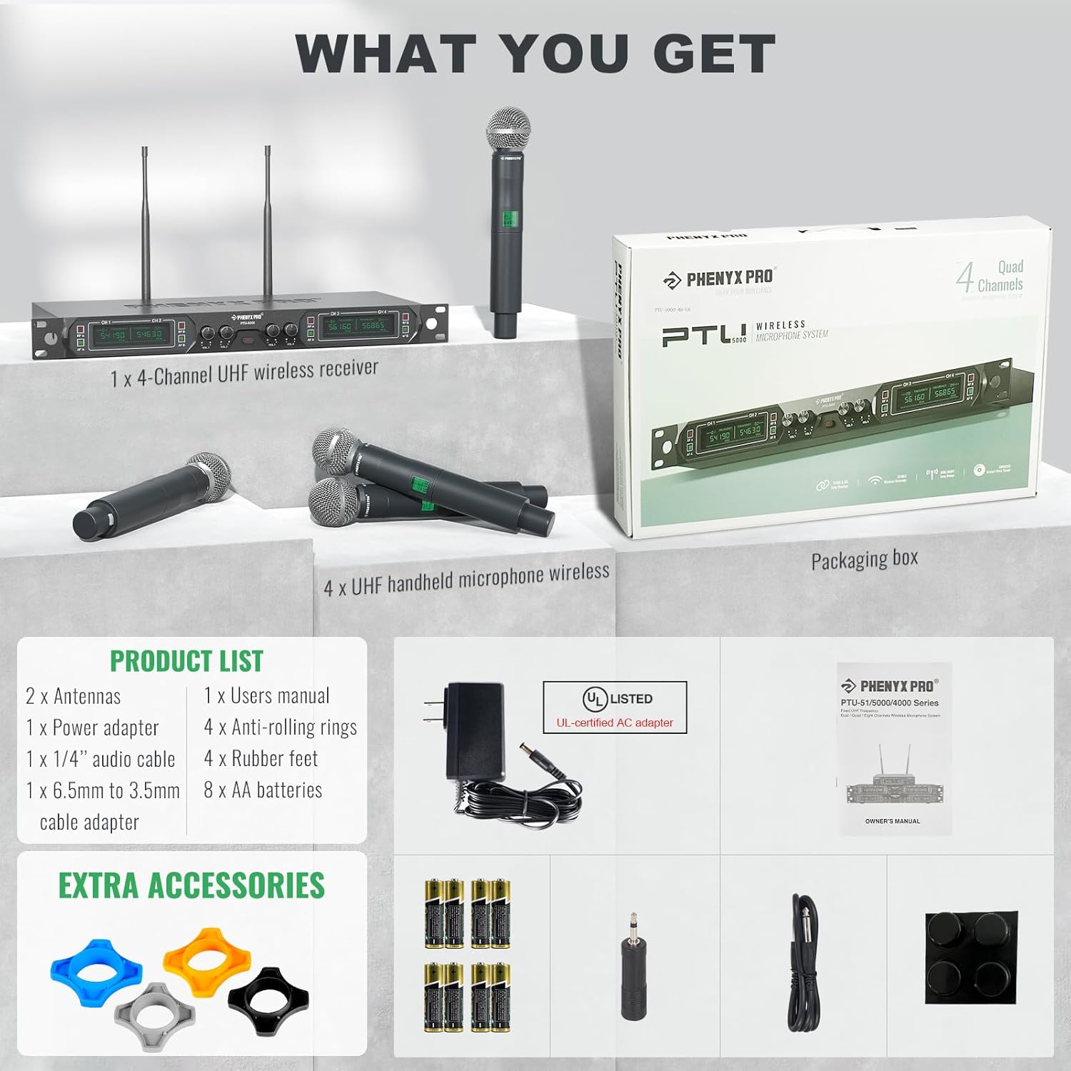 Thumbnail 6 de Phenyx Pro PTU-5000-4H 260ft wireless microphone 🎤