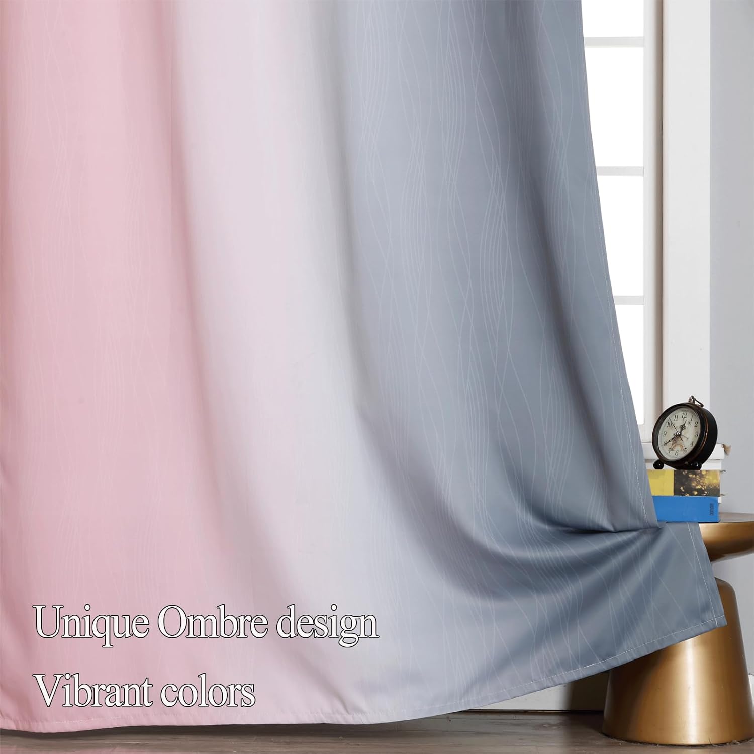 Thumbnail 5 de VEHEDE ombre blackout curtains W52 x L54