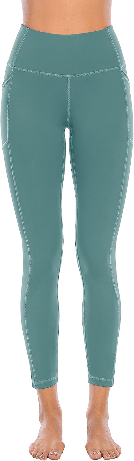 Detalle de OVRUNS high waist gym leggings for women with pockets — yoga, running & compression support
