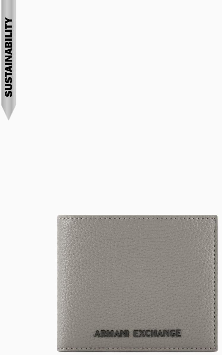 Detalle de Armani Exchange Madrid Essential Portafoglio Bi-Fold da Uomo con Logo in Metallo