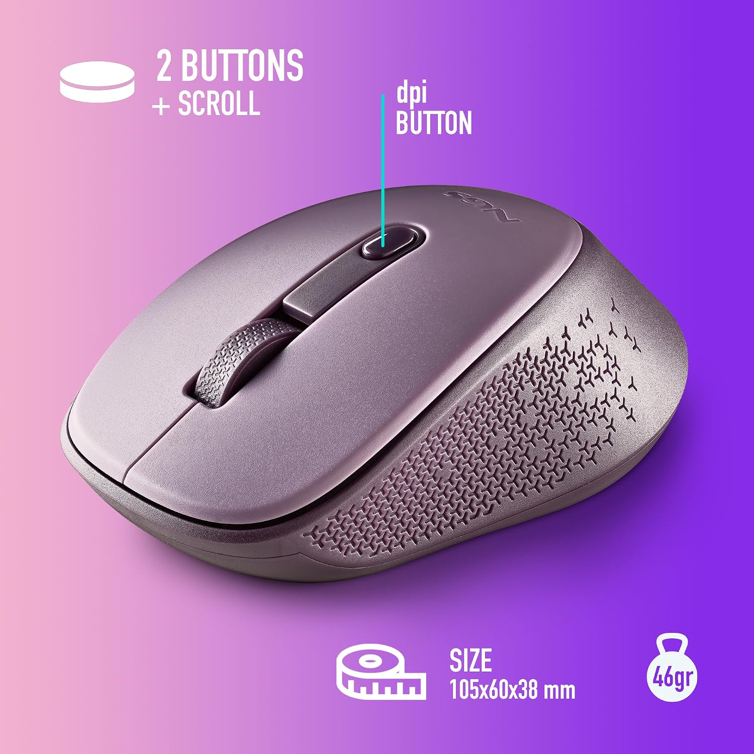 Detalle de Ngs Dewlilac Wireless Mouse One Size — Compatto, versatile e wireless