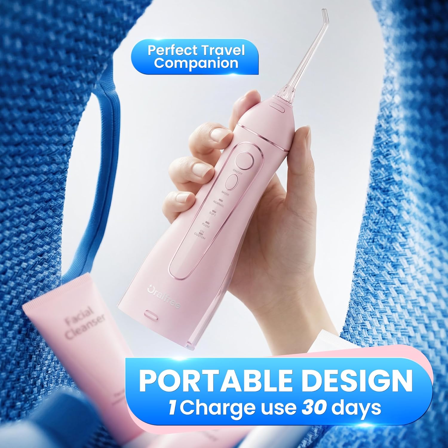 Detalle 2 de Oralfree Cordless Water Flosser Teeth Picks for Dental Braces (Rechargeable, IPX7)