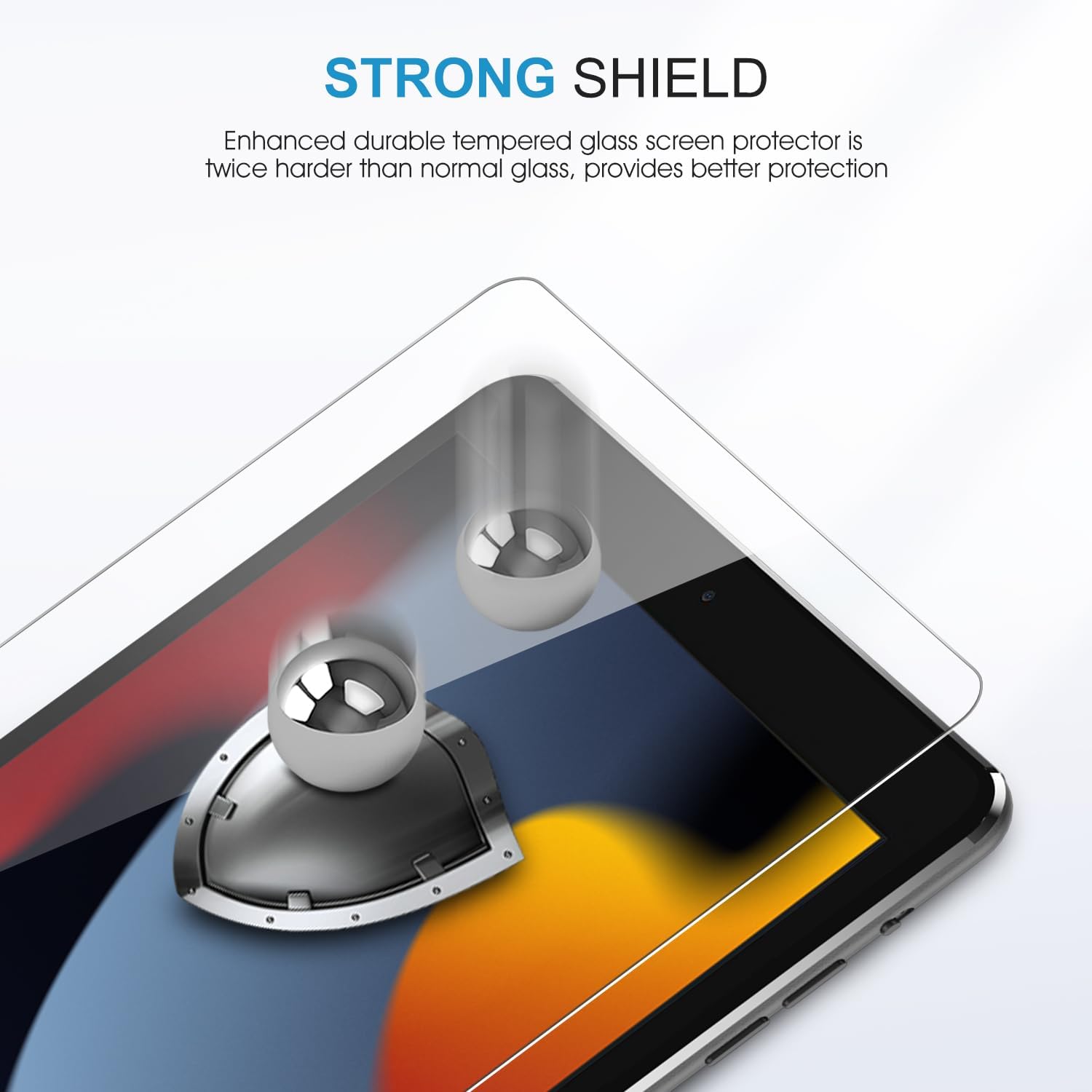 Detalle 2 de SPARIN Panzer Schutz Glas für iPad 9. Generation (10,2 Zoll) – 2er-Set