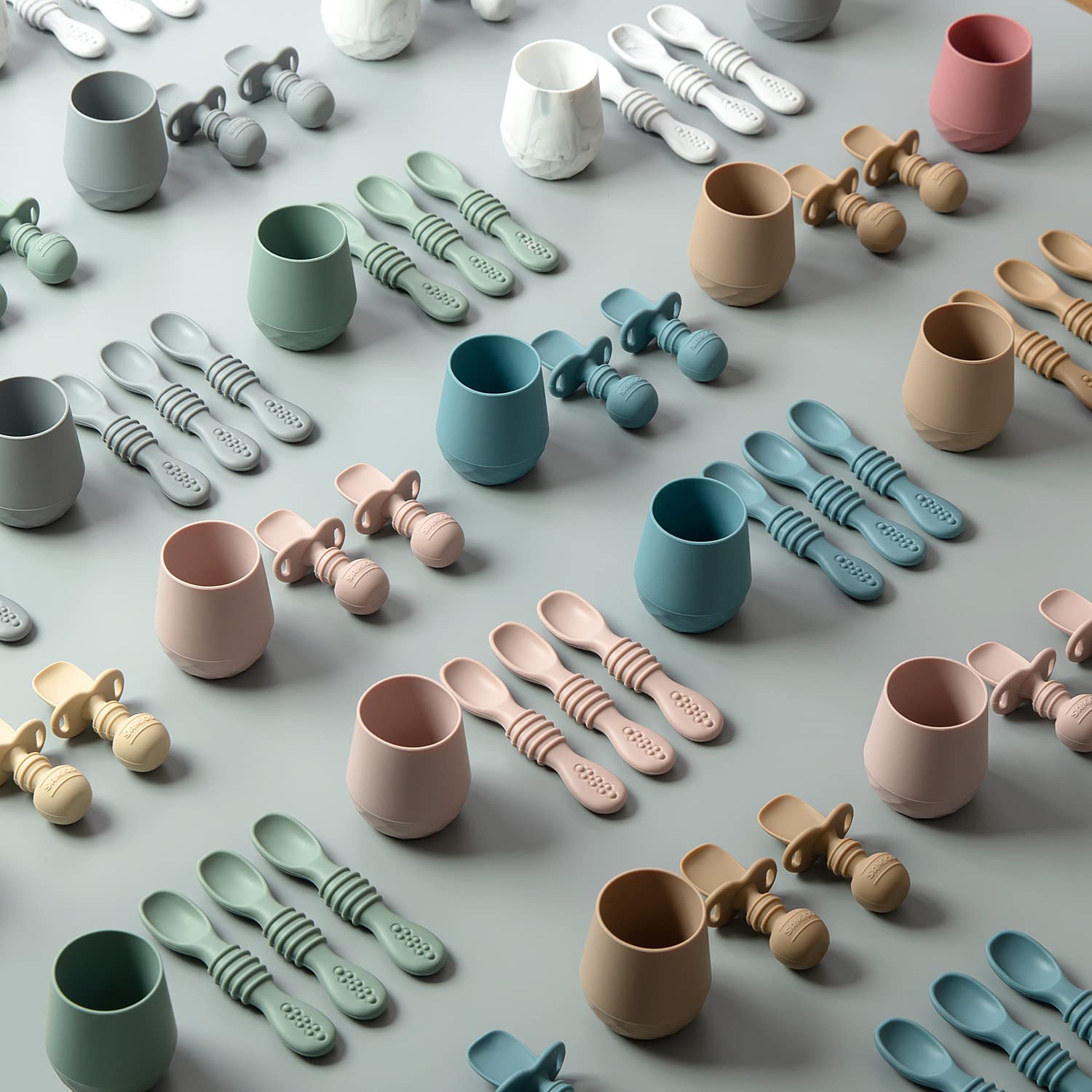 Detalle de SAMiGO Silicone Baby Spoons Self Feeding 6+ Months – 3-Pack