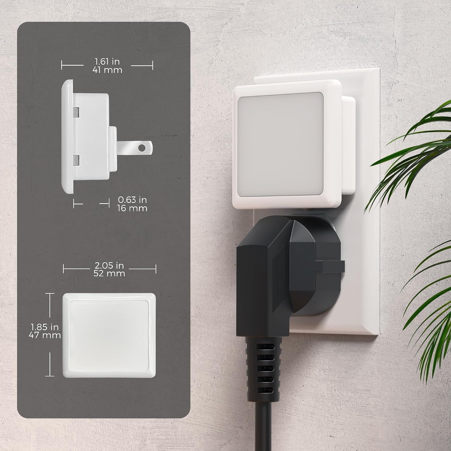 Thumbnail 4 de L LOHAS LED Plug-In Night Lights, 3000K Soft White, Dusk-to-Dawn Sensor, 2-Pack