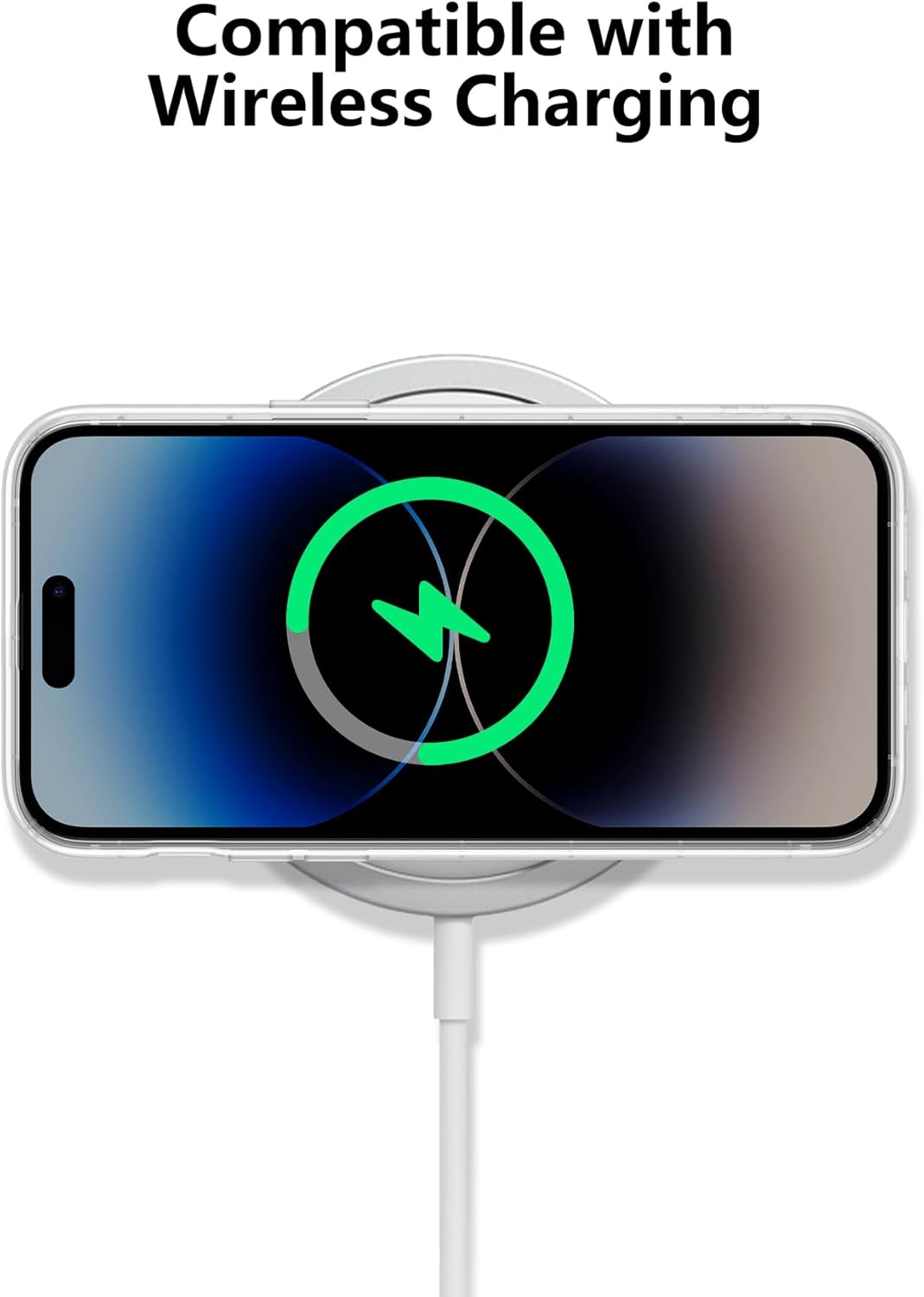 Thumbnail 3 de DEFBSC Hülle kompatibel mit iPhone 15 Pro Max – Transparente Rückseite, Lila Akzent, Weiche TPU Schutzhülle