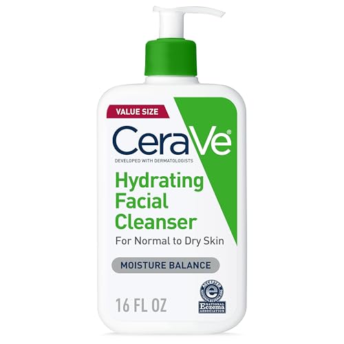 Detalle de CeraVe Hydrating Cleanser with Hyaluronic Acid – Gentle Daily Face Wash for Dry Skin