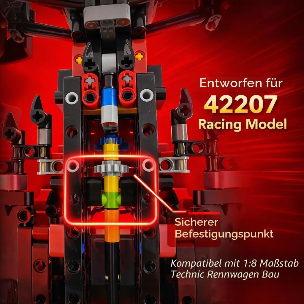 Detalle 2 de Festerekey Wandhalterung für LEGO 42207/42171/42141/42206 – 4er Display-Halter