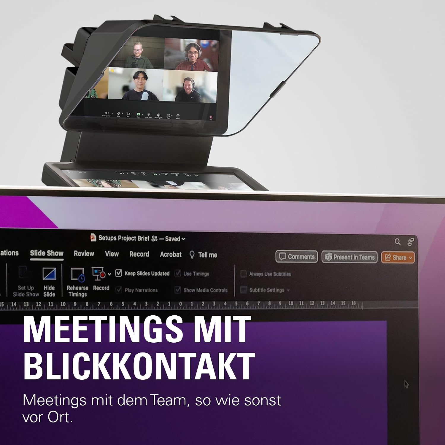 Thumbnail 5 de Elgato Prompter – Teleprompter mit integriertem Bildschirm (1920 x 1080) für YouTube, Twitch, Zoom, Teams & Streaming-Setups