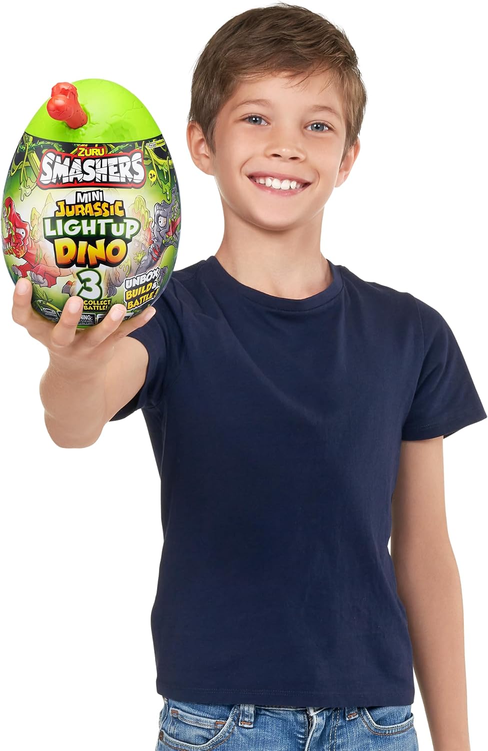 Detalle de Smashers Mini Jurassic Light-Up Dino Egg Spinosaurus Toy with Surprises