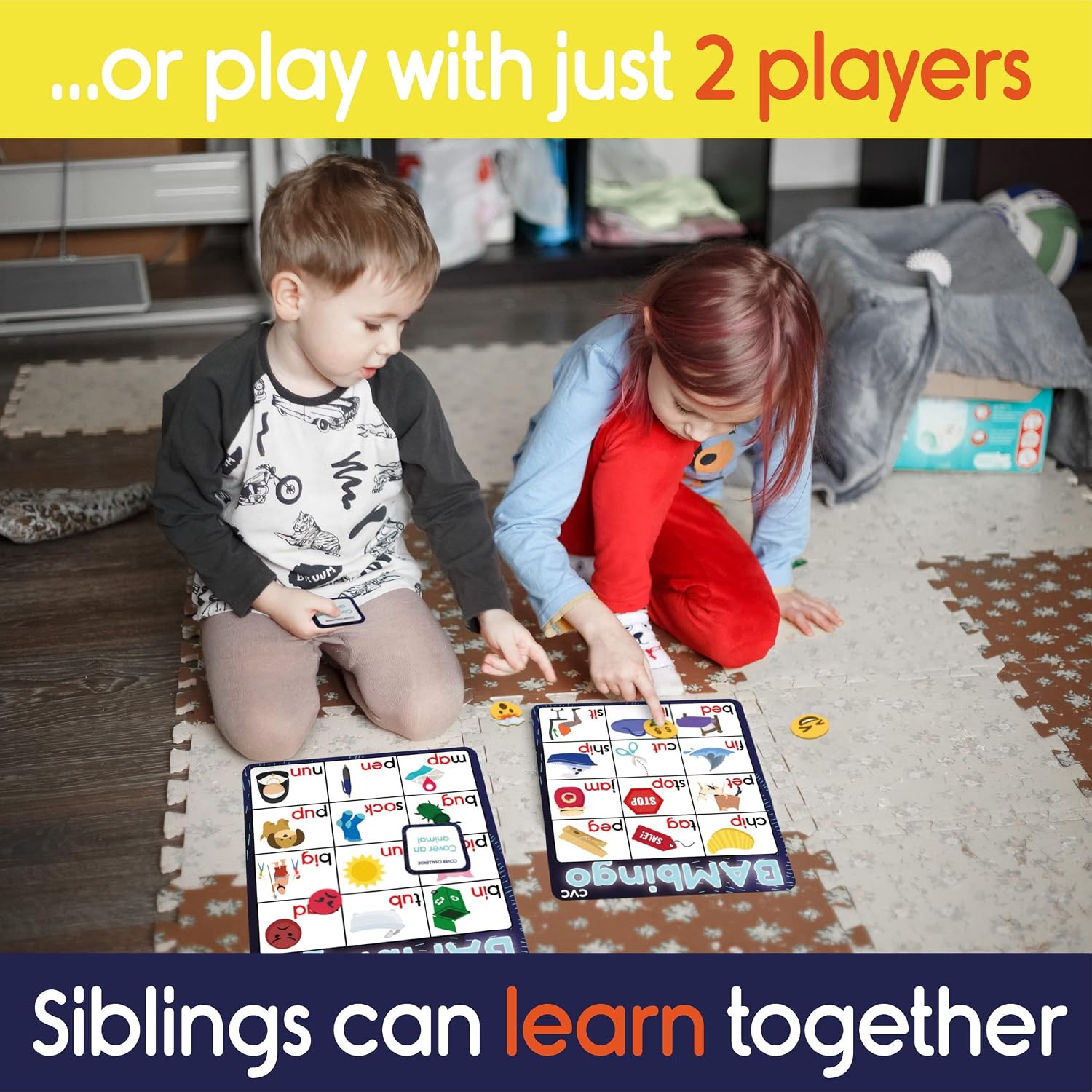 Detalle de BAMBingo Alphabet and Phonics Bingo Game with 26 Letter and 26 Phonics Cards