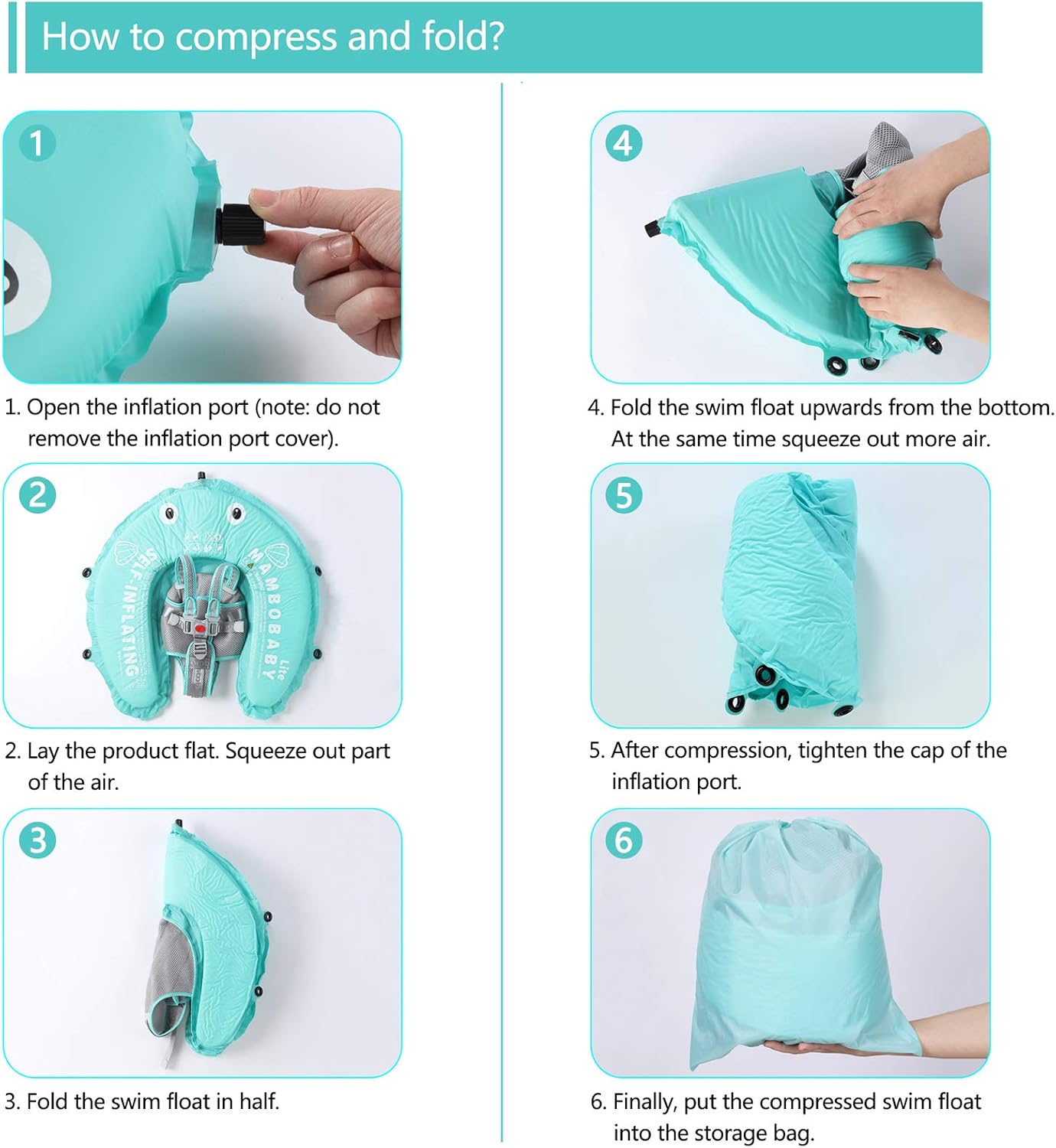 Thumbnail 3 de Mambobaby Float Self-Inflating Baby Swim Float with Canopy (Standard Edition)