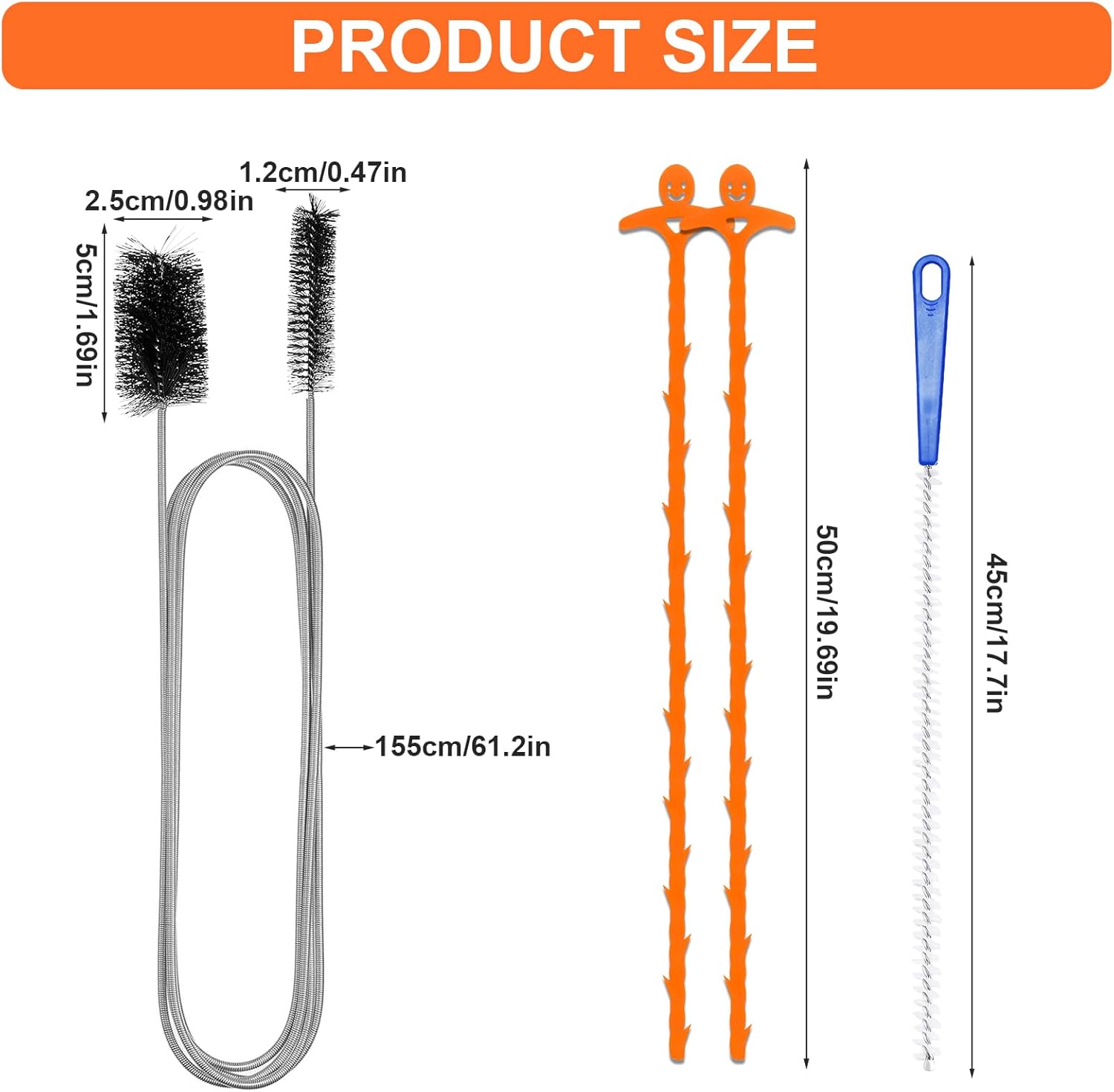 Thumbnail 1 de LANZHANFEI 4PCS Drain Unblocker rods for sinks and toilets 🛠