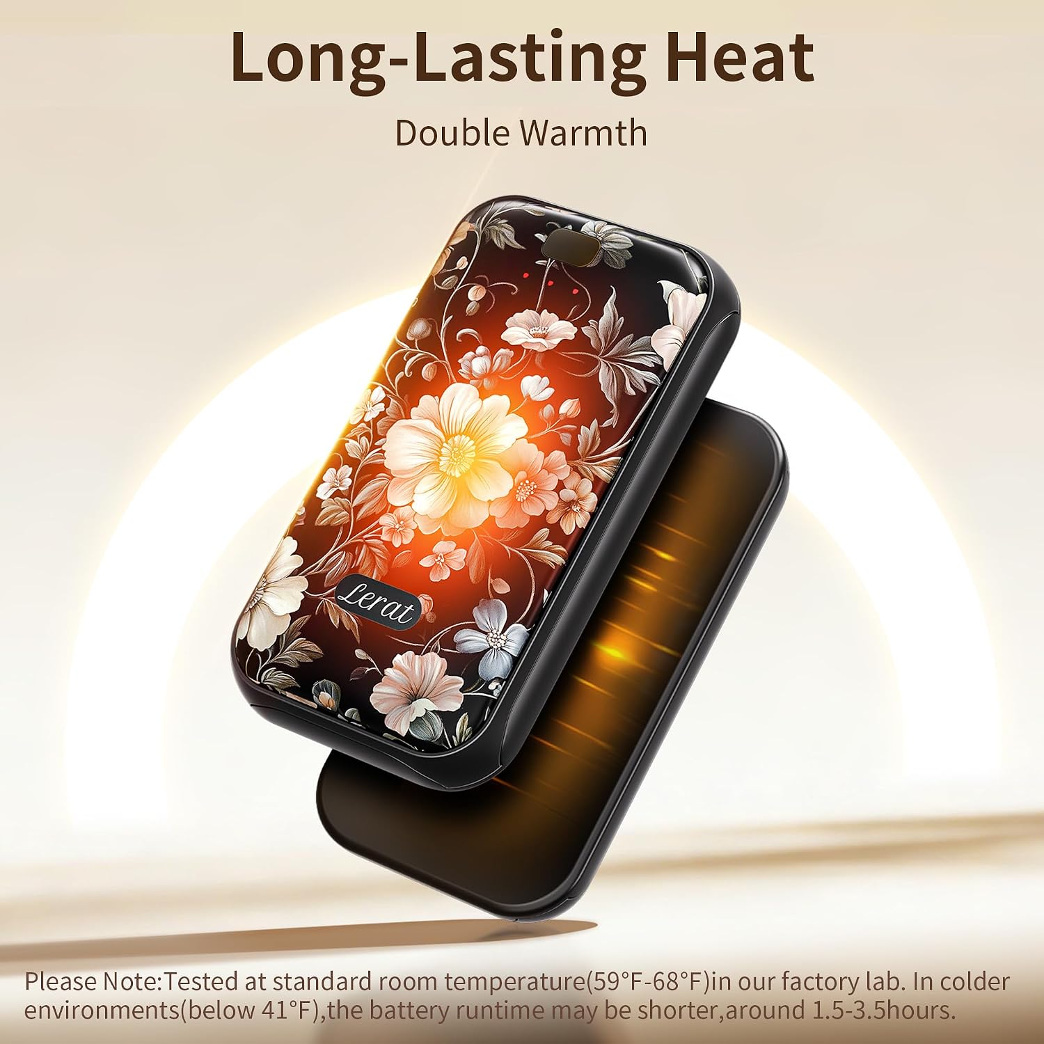 Detalle de LERAT A22 Rechargeable Hand Warmers, 2-Pack with 3 Heat Settings
