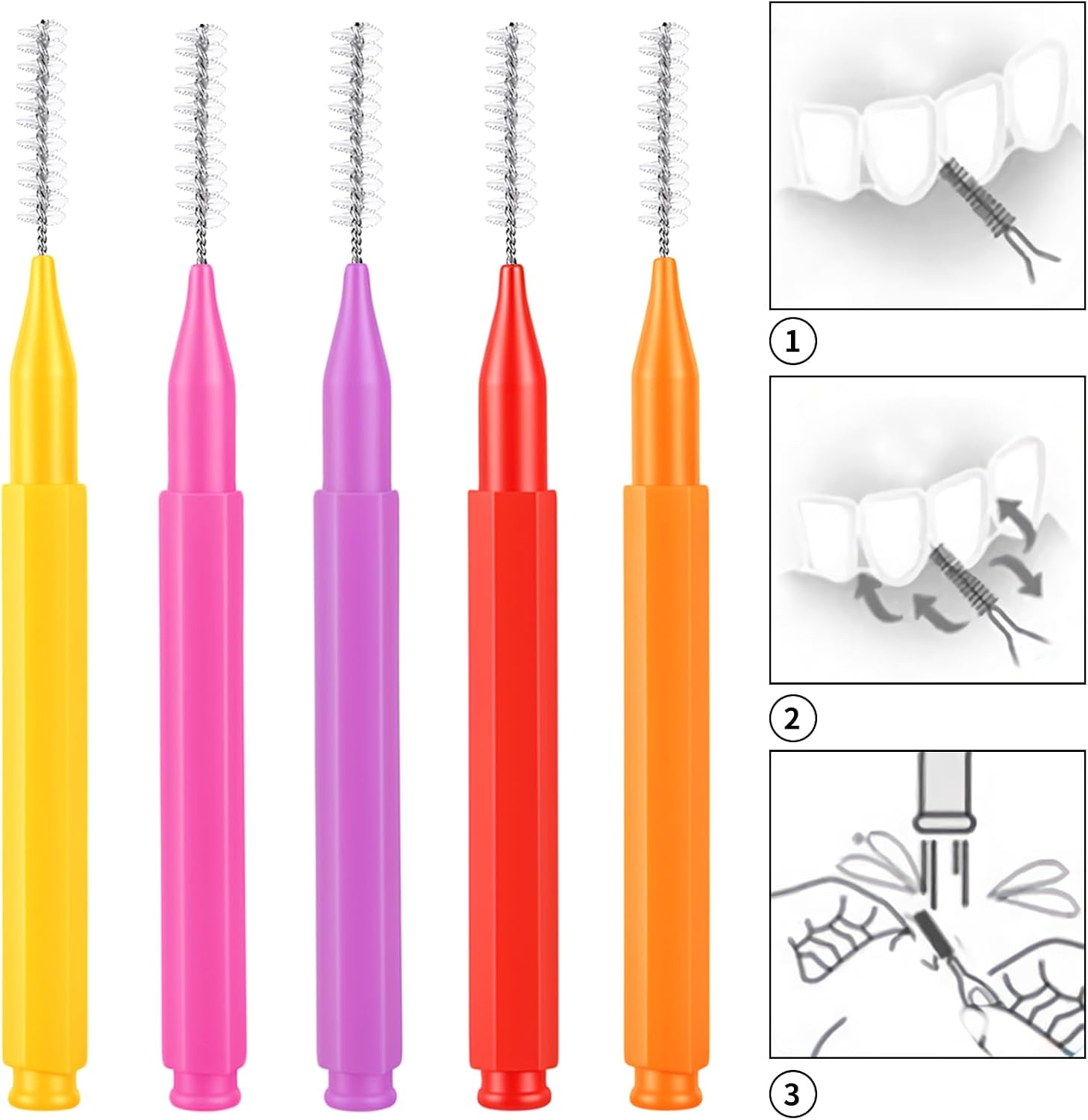 Detalle de Lanjue Interdental Brushes, 100 Pieces