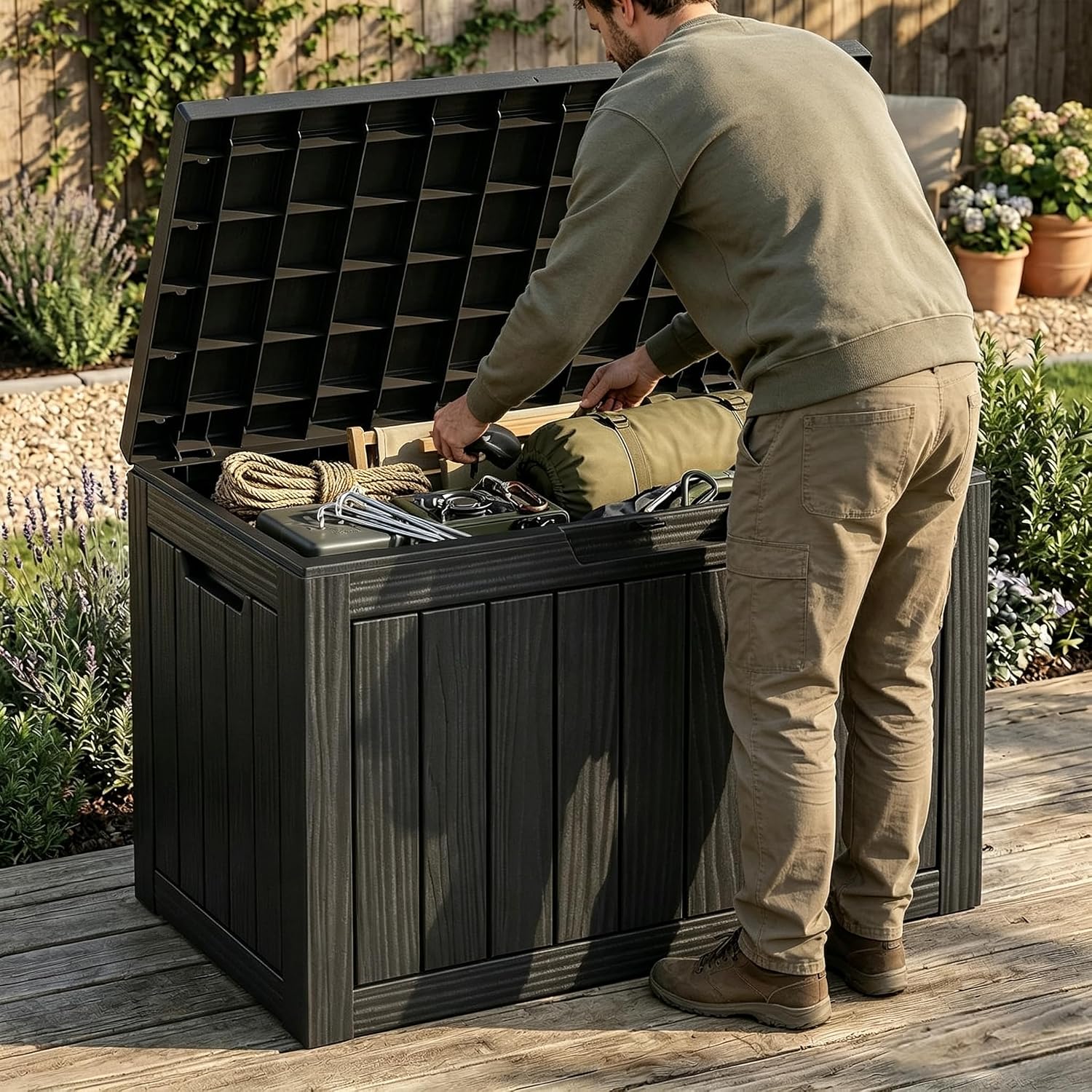 Detalle 2 de EasyUp Outdoor Storage Box 60 Gallon