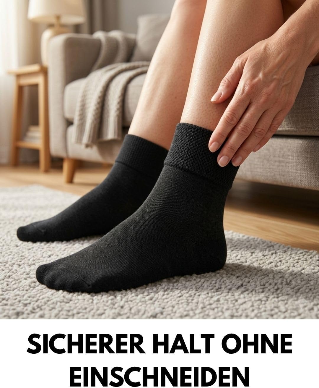 Detalle de sockenkauf24 10 Paar kurze Diabetikersocken ohne Gummibund und ohne Naht (Quarter-Socken)