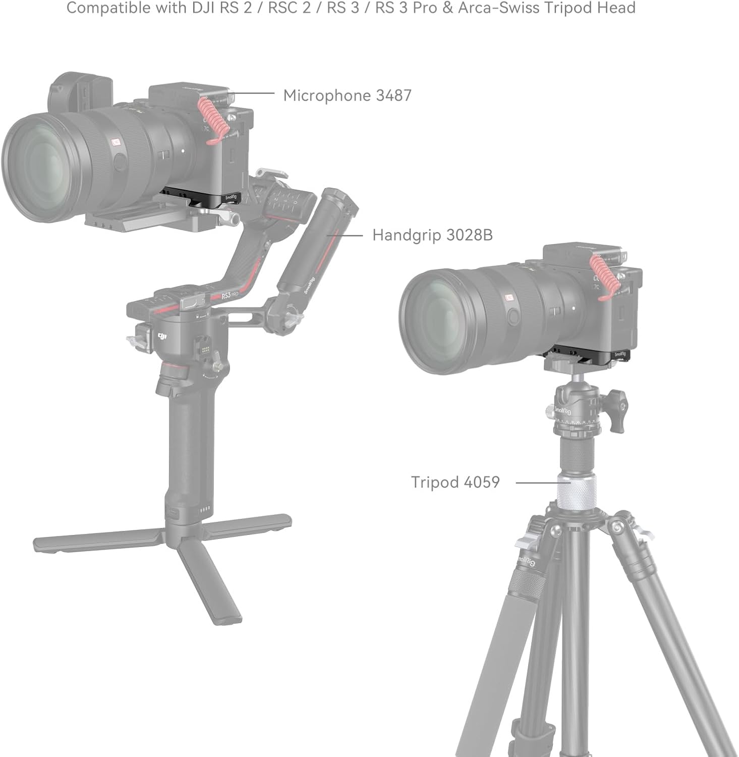 Thumbnail 4 de SMALLRIG Grundplatte 4338 für Sony A7C II / A7CR – Untere Platte mit integrierter Arca-Schnellwechselplatte