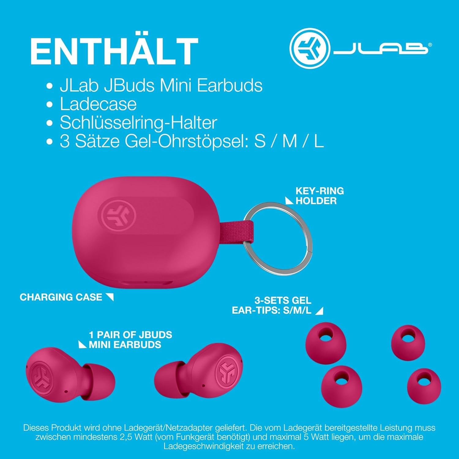 Thumbnail 6 de JLab JBuds Mini In Ear: ultrakompakte True Wireless Kopfhörer mit Be Aware Audio & Multipoint