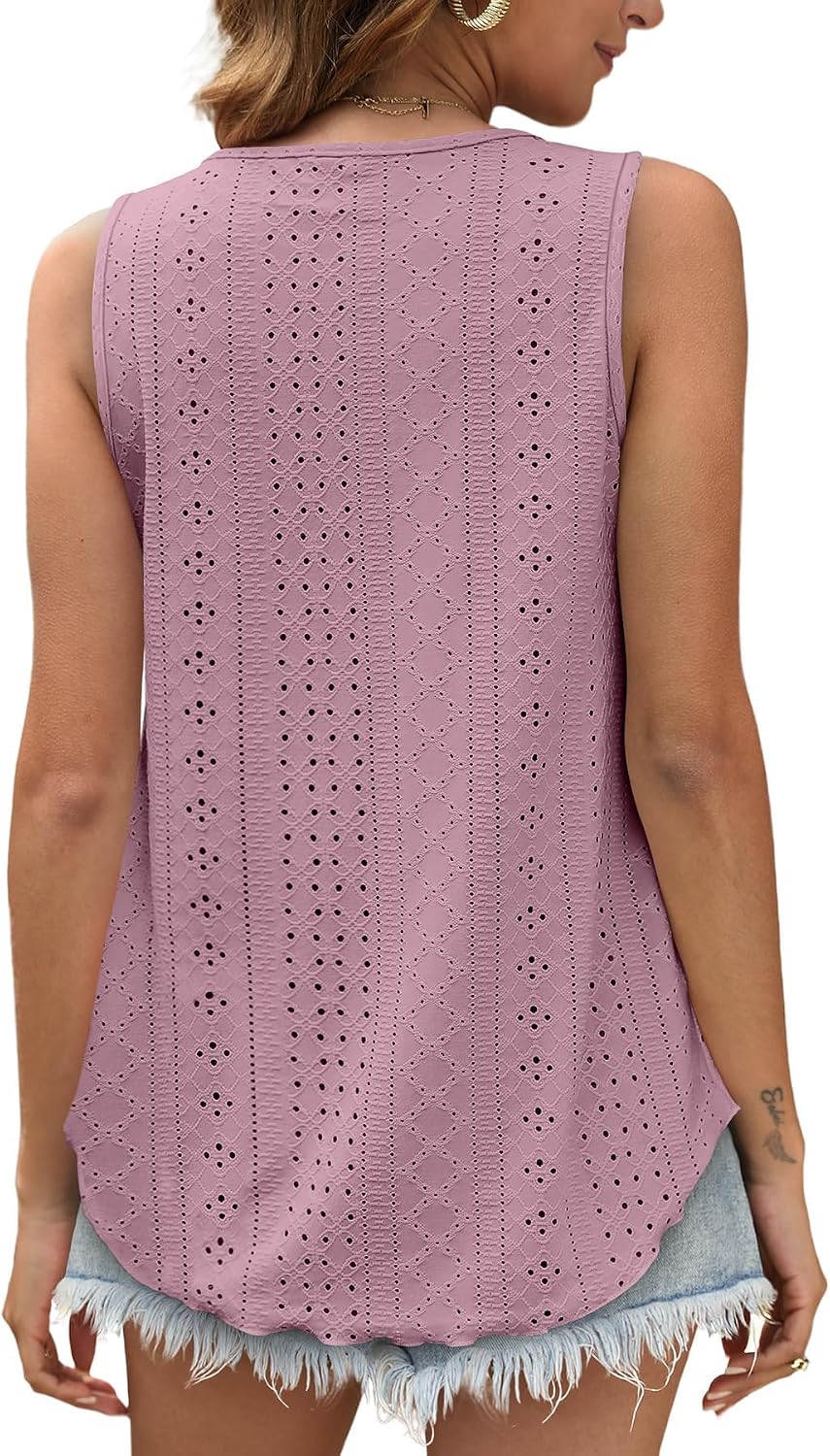 Thumbnail 3 de DUOEASE Tank Top Damen: Sommer-Ärmellose Oberteile mit Scoop-Ausschnitt