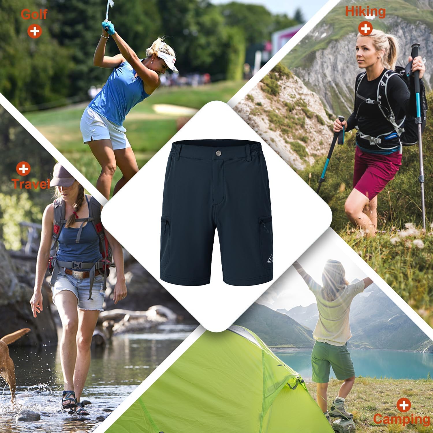 Thumbnail 6 de donhobo Women's Walking Hiking Shorts – Lightweight Quick-Dry Cargo Shorts for Outdoor Activity