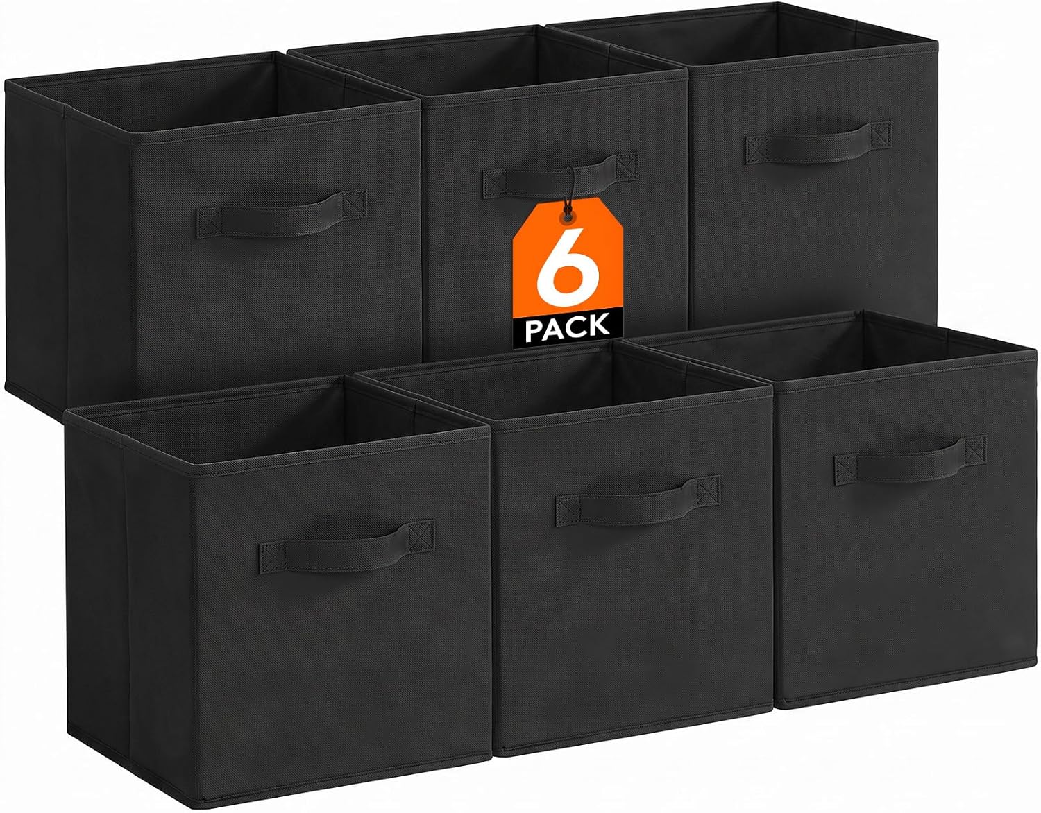 Detalle de Lifewit LHLF230211BLC – zestaw 6 składanych kostek do przechowywania, czarne